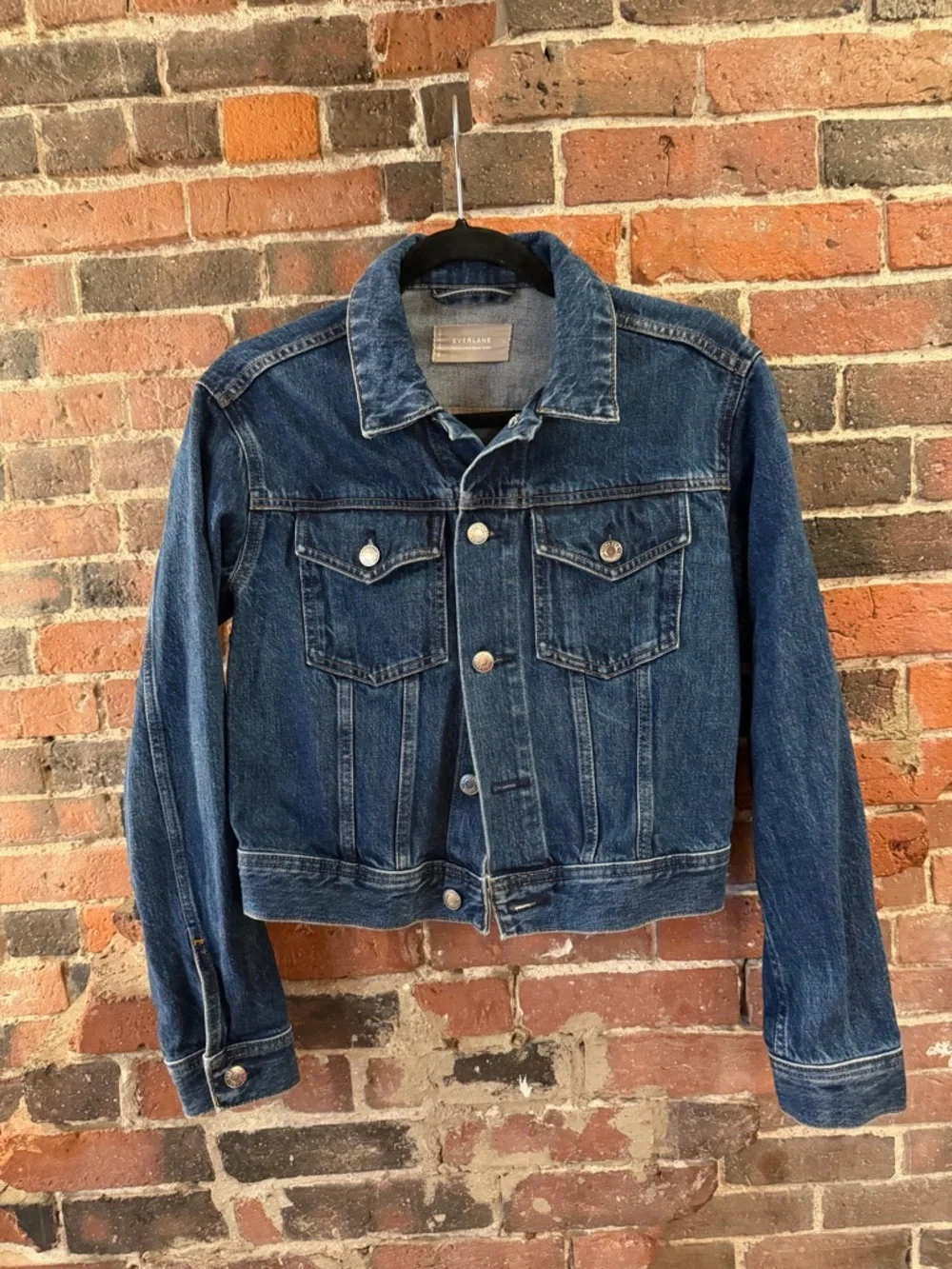 Everlane Cropped Denim Spring Jacket - Picture 2 of 9